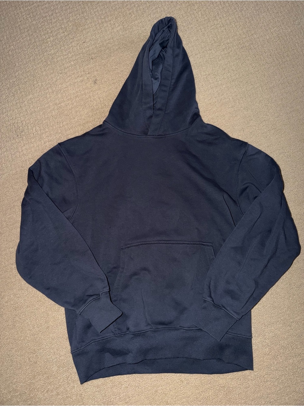 Men's Navy Pullover Hoodie - Classic Hooded Sweatshirt